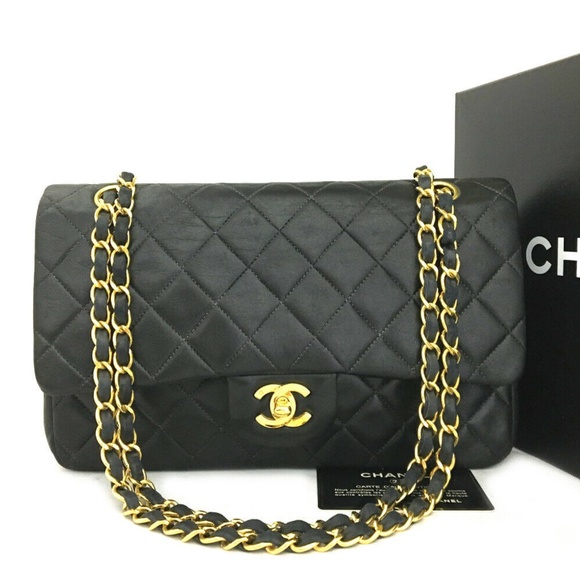CHANEL Classic Medium Double Flap/Gold Hardware - Picture 1 of 13